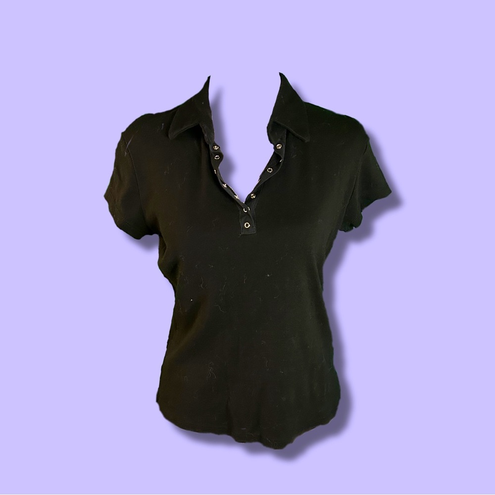 Rave Button Down V-neck Collared Shirt